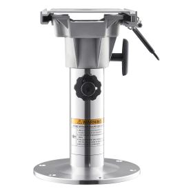 VEVOR Boat Seat Pedestal, Adjustable Height from 13.39 to 19.2 Inches, Aluminum Alloy Boat Chair Base with Slide, 5-inch Sliding Travel