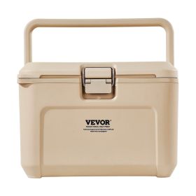 VEVOR Portable Cooler, 16.5 QT Hard Cooler with Ice Retention, Heavy-Duty Handles and Cup Holder, Lightweight Rigid Material Insulated Portable C