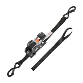 VEVOR Retractable Ratchet Straps, 1 in x 6 ft, Tie Down Straps with S Hooks, 1200 lbs Break Strength, 4 Soft Loops, Tie Down Ratcheting for Movin