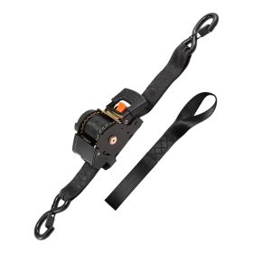 VEVOR Retractable Ratchet Straps, 2 in x 10 ft, Tie Down Straps with S Hooks, 3033 lbs Break Strength, 2 Soft Loops, Tie Down Ratcheting for Movi