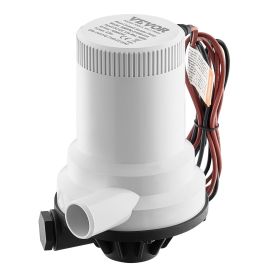 VEVOR Livewell Pump for Boat, 12V 1600 GPH Straight Livewell Aerator Pump with Dual Inlet, ABA Housing & Detachable Motor Cartridge